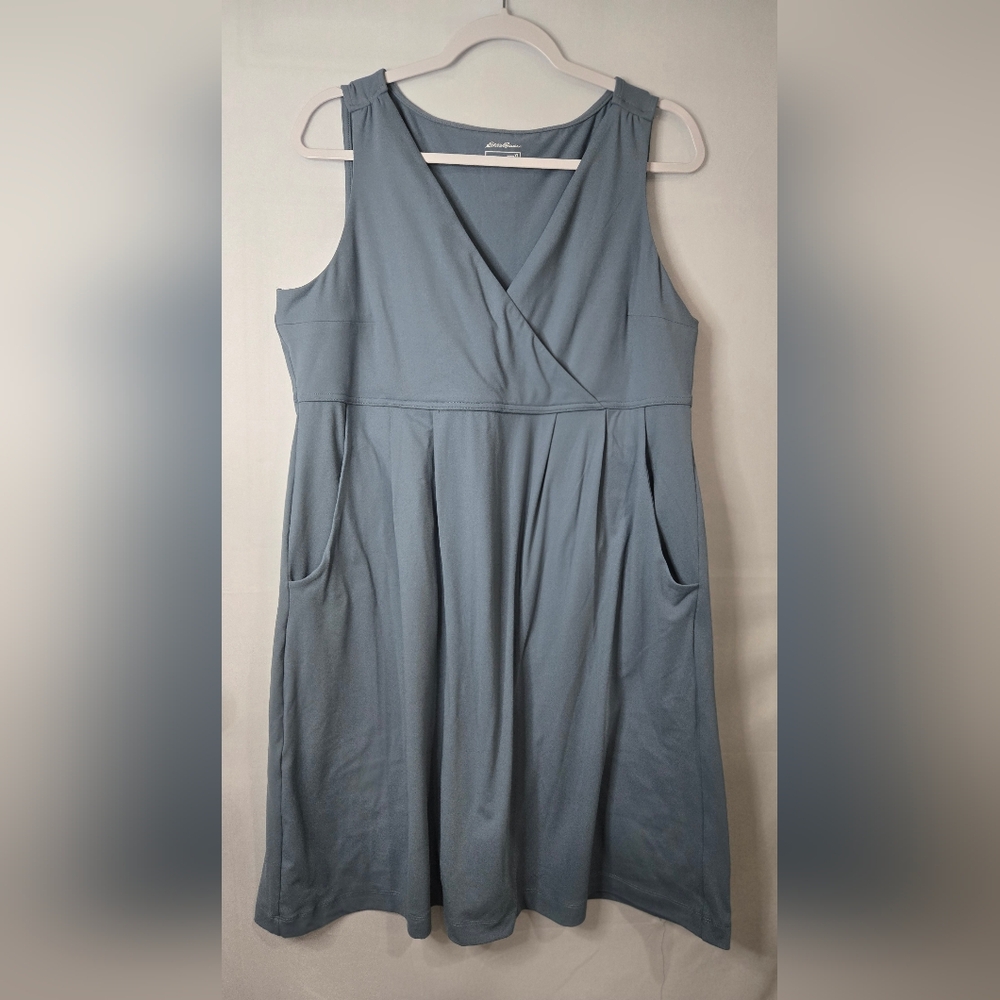 Eddie Bauer Soft Blue Midi Dress Women's Size XL